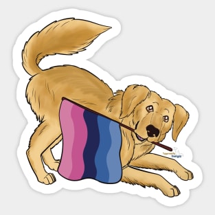 Pride Doggos Alternates: Omnisexual Golden Retriever Sticker